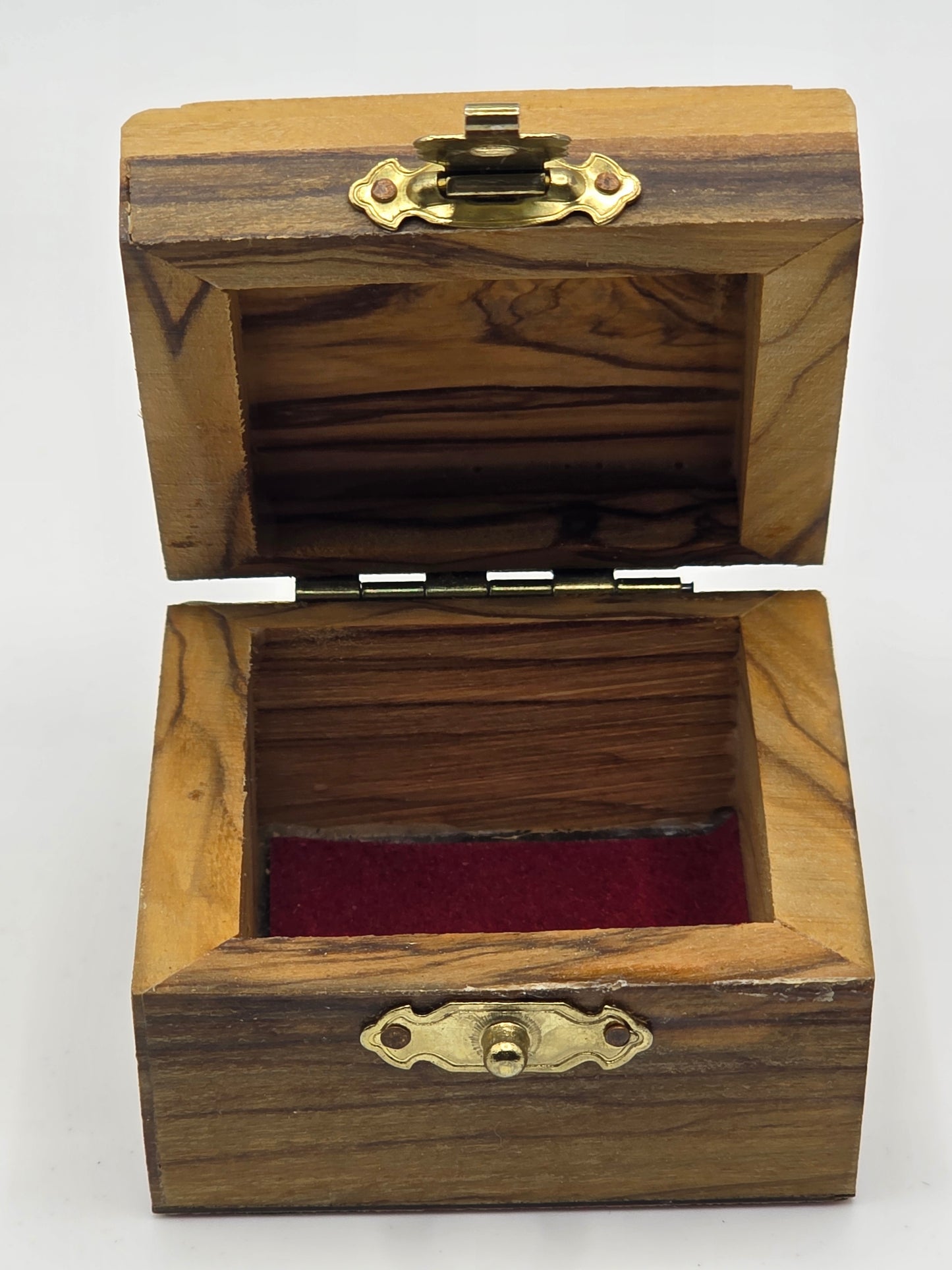 Bethlehem Olive Wood Box Olive Wood Box. Bethlehem. Small. Square. 2 x 2 x 1.25 inches / 5 x 5 x 3.25 cm