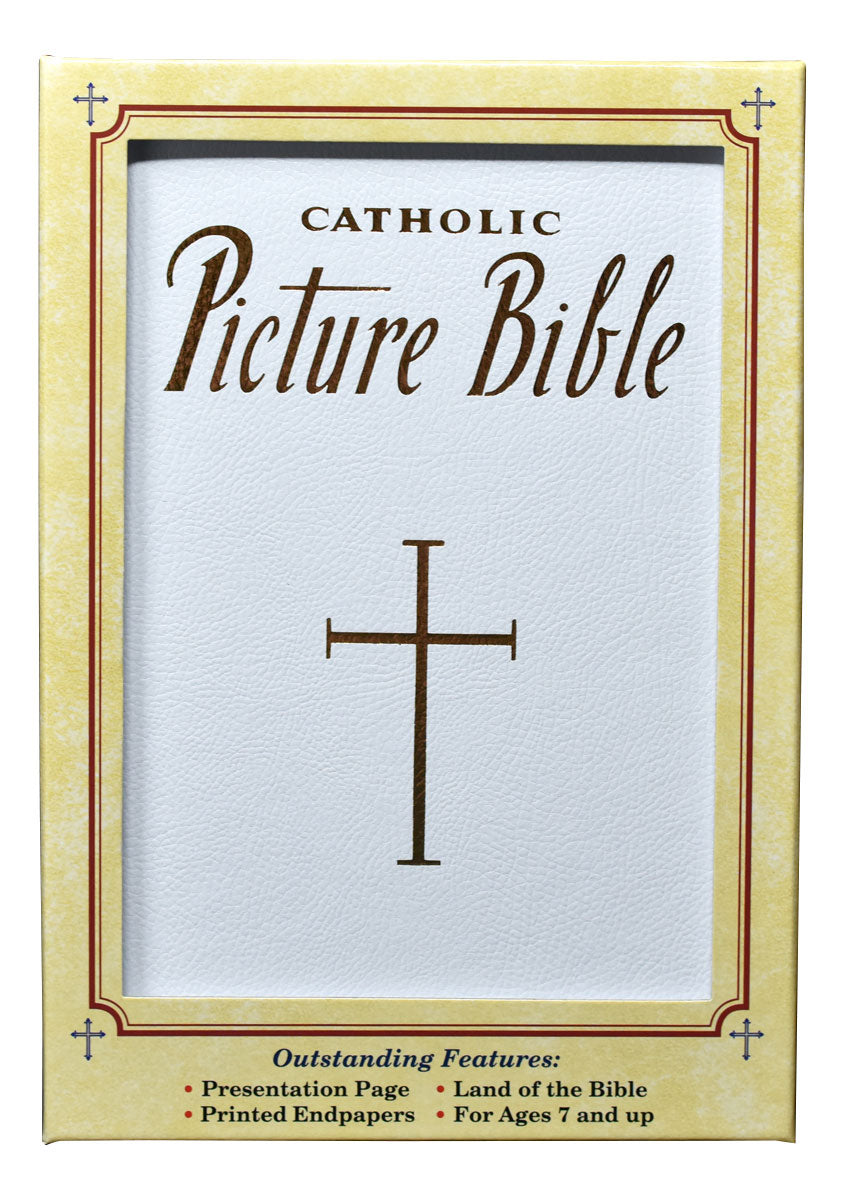 New Catholic Picture Bible — Gift Boxed White | Popular Stories from the Old and New Testaments