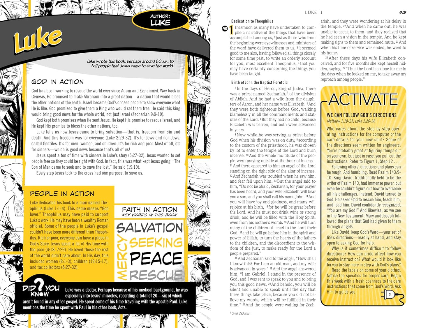 The Action Bible Study Bible-ESV Hardcover