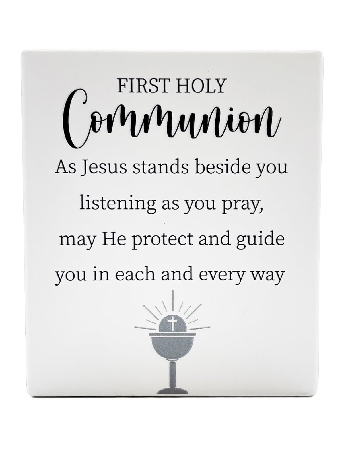 Infinity Ceramic Plaque - Communion ,A beautiful porcelain plaque with etched inspiratinal message. Measures 140mm x 120mm. Can be Hanging or Standing - Gift Boxed.