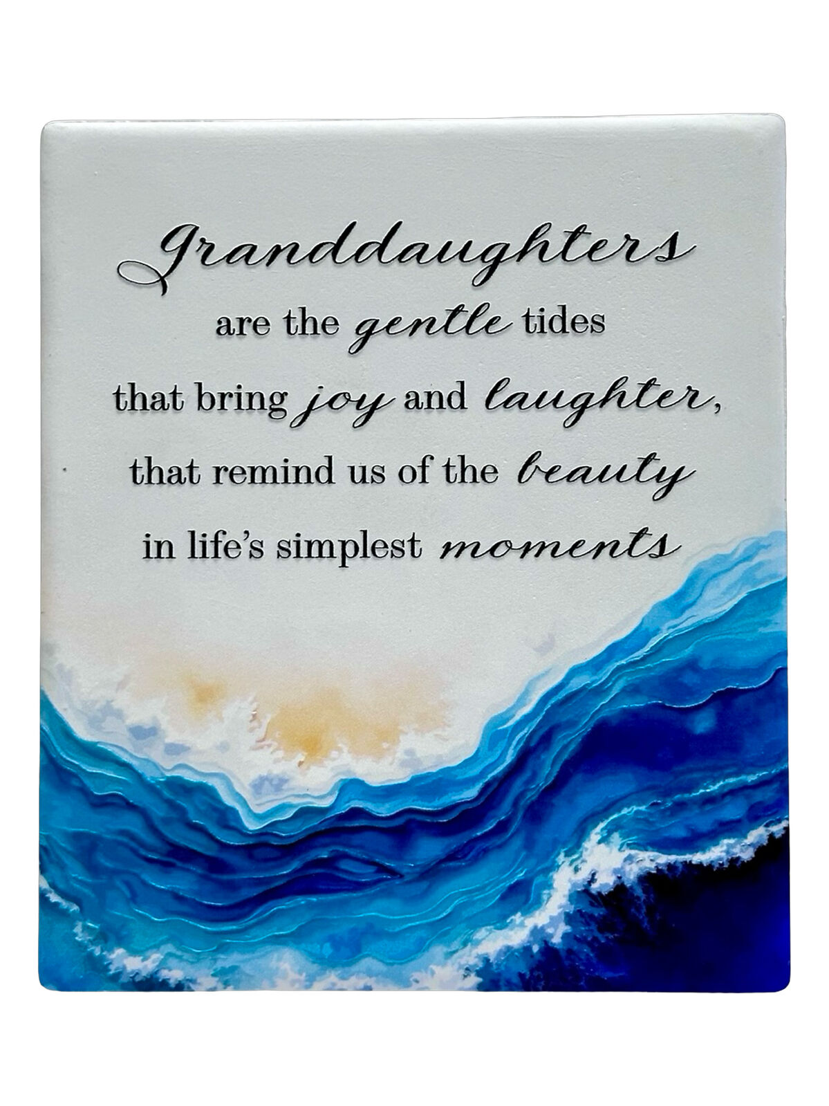 Wave Resin Plaque - Granddaughters