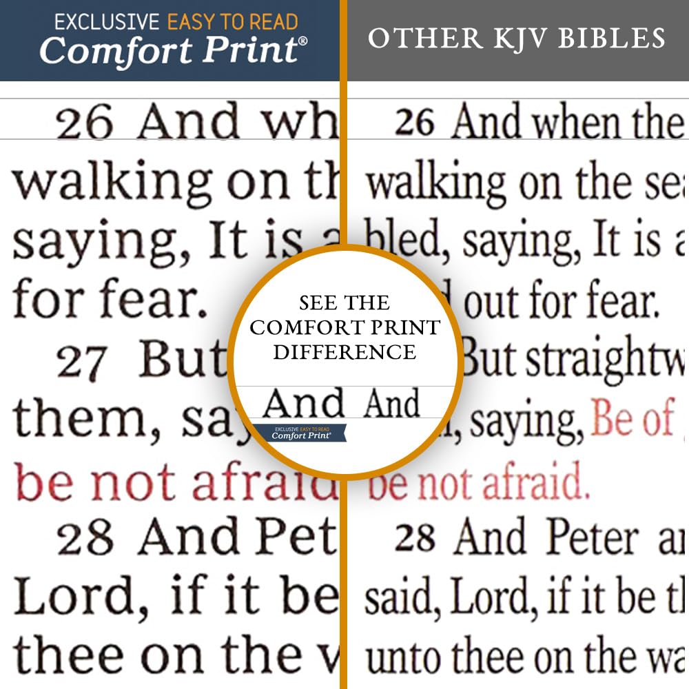 KJV Holy Bible, Ultra Thinline, Brown LeatherSoft, Red Letter, Comfort Print