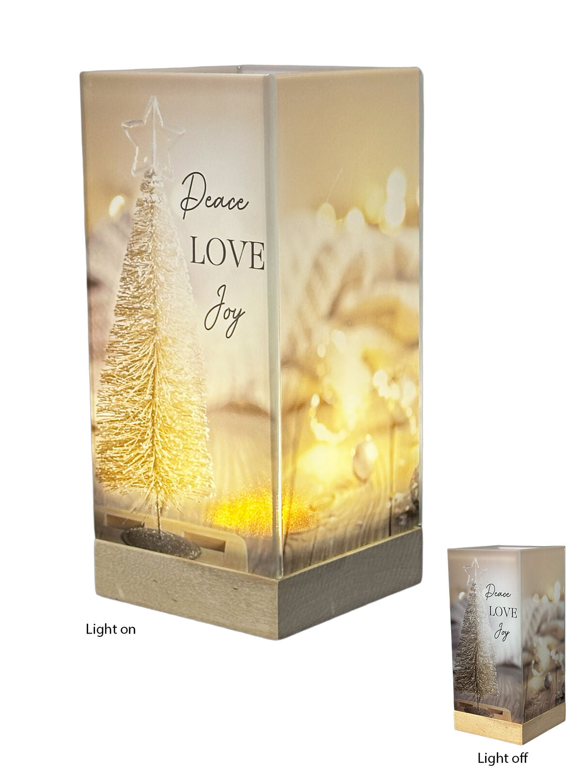 LED Light Lamp - Peace Love Joy-80 x 80 x 155mm