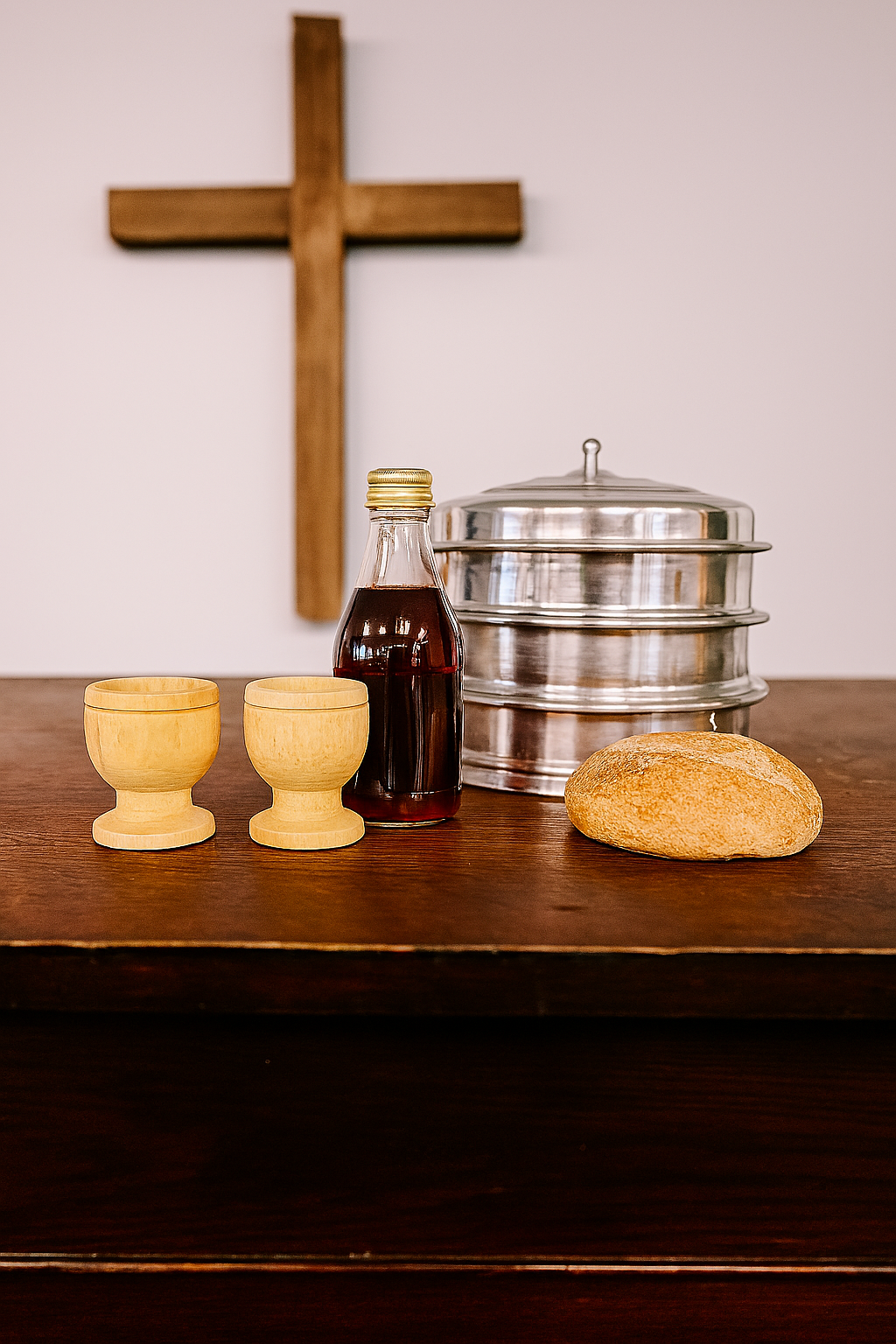 Mini Olive Wood Communion Cup from Israel: H-4cm Dia-3cm