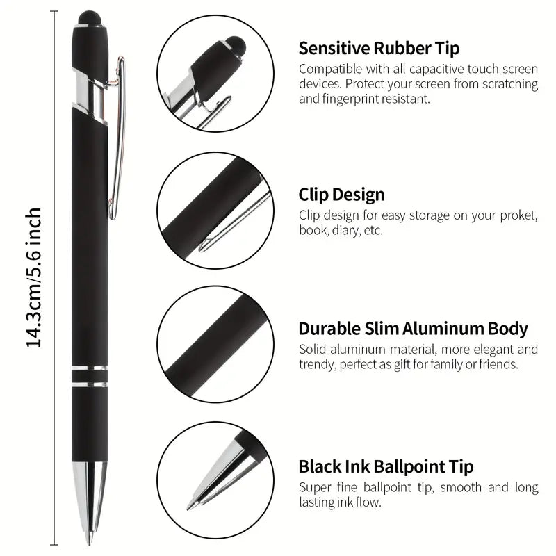 Premium Ballpoint Pen With Stylus Tip, Bible Verses Engraved, Smooth Writing, Each