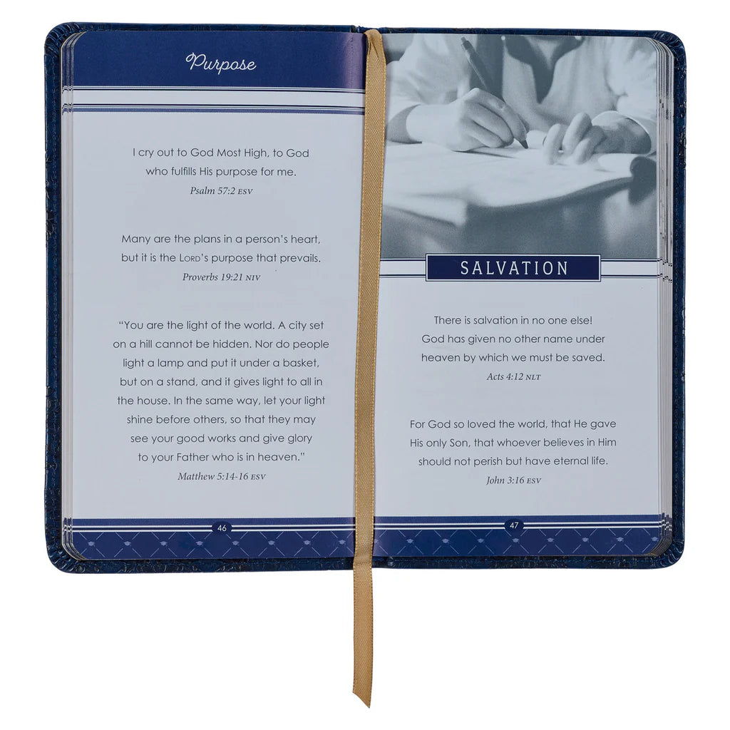 Promises From God for Graduates Navy Faux Leather Gift Book