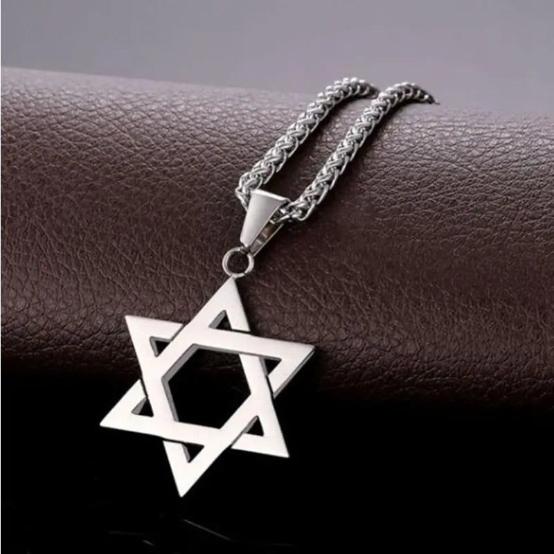 Star Of David Pendant with Chain, Jewish Classic Jewelry