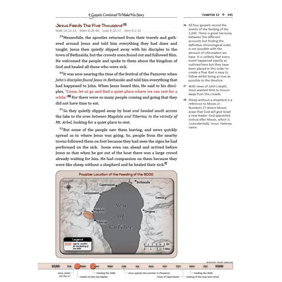 The Jesus Bible - 4 Gospels Combined to Make History
