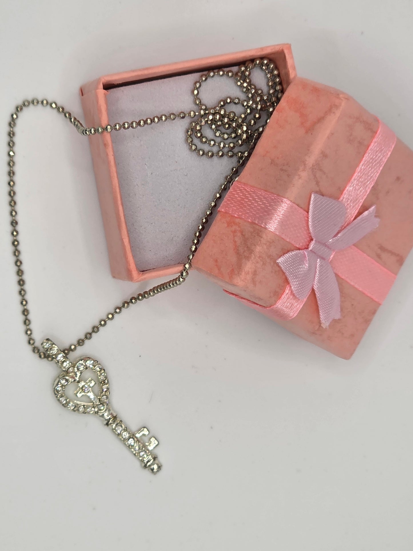 Key Chain with Cross silver -L 23cm /key L- 3.5cm in a gift box