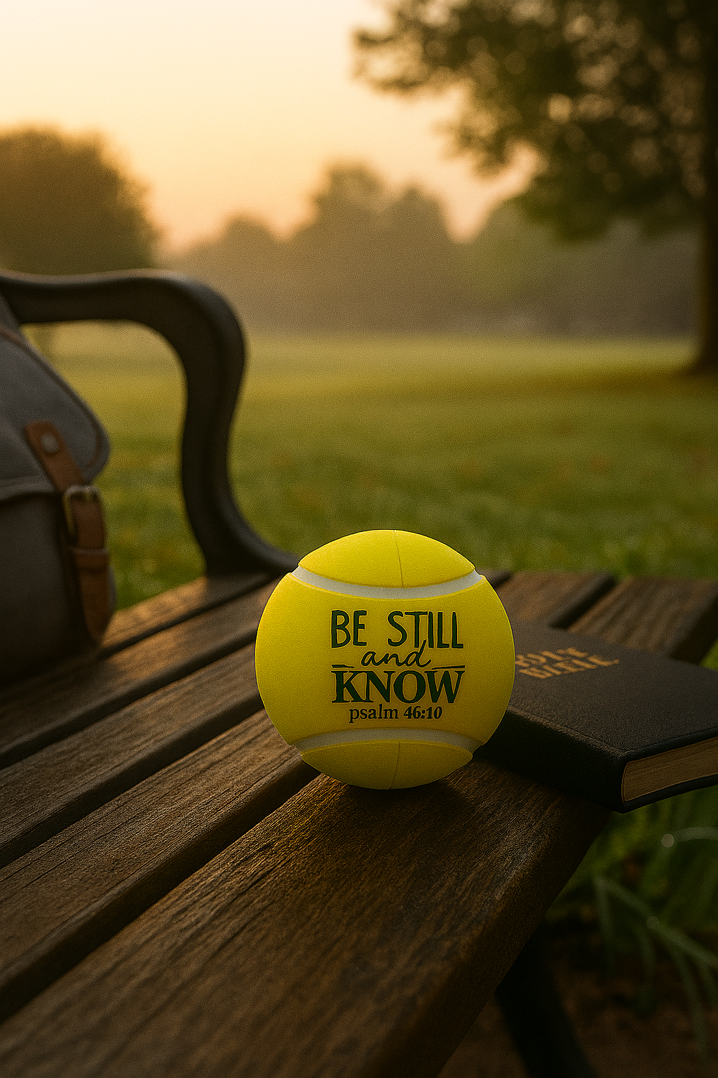 Tennis Ball – “Be still and know – Psalm 46:10
