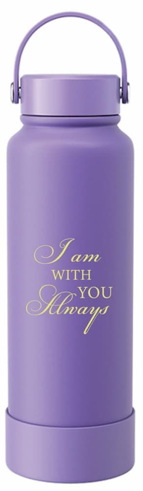 I Am with You Always Water Bottle – 1150ml Purple