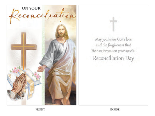 Reconciliation Card — On Your Reconciliation | Foiled & Embossed Catholic Greeting Card