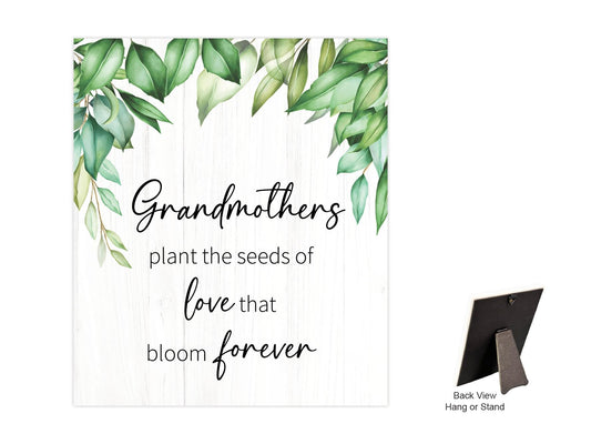 Bloom Series Plaque — Grandmother | Grandmothers Plant the Seeds of Love That Bloom Forever