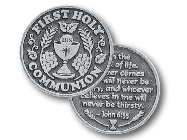 First Holy Communion Pocket Token – Metal Keepsake Coin (31mm)