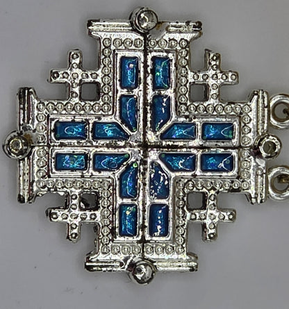 Jerusalem Cross Pendant with Chain 3 cm x 3 cm