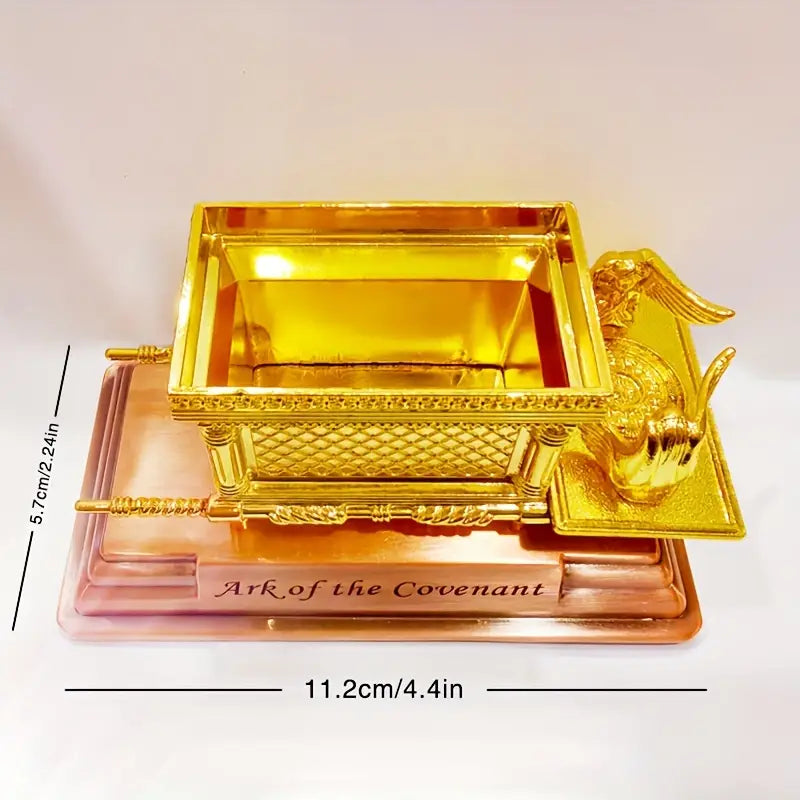 1pc, Statue Ark Plated Copper Stand Jerusalem Replica Statue Jewish Testimony Judaica Gift