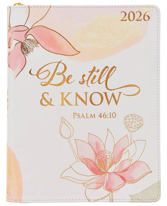 2026 Executive Diary/Planner, Zippered: Trust in the Lord (Proverbs 3:5) Brown