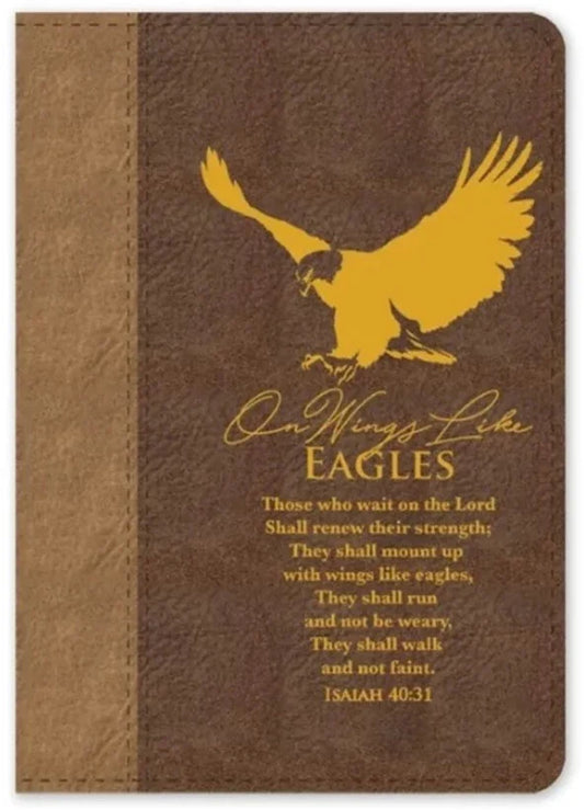 Journal Lux Leather- On Wings Like Eagles (2-tone Brown)