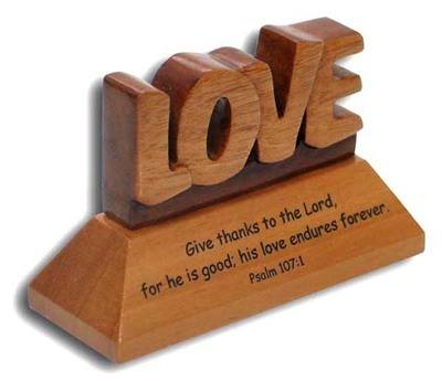 Desk Plaque Mahogany - Love