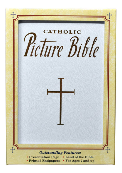 New Catholic Picture Bible — Gift Boxed White | Popular Stories from the Old and New Testaments