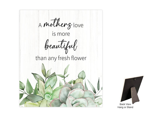Bloom Ceramic Plaque — Mother | A Mother's Love Is More Beautiful Than Any Fresh Flower