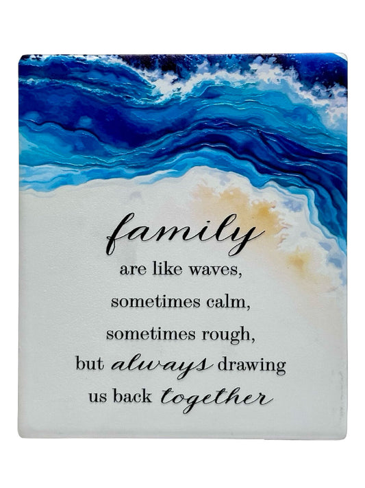 Wave Resin Plaque - Family