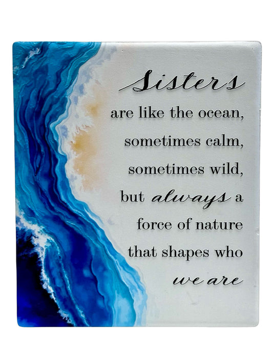 Wave Resin Plaque - Sisters