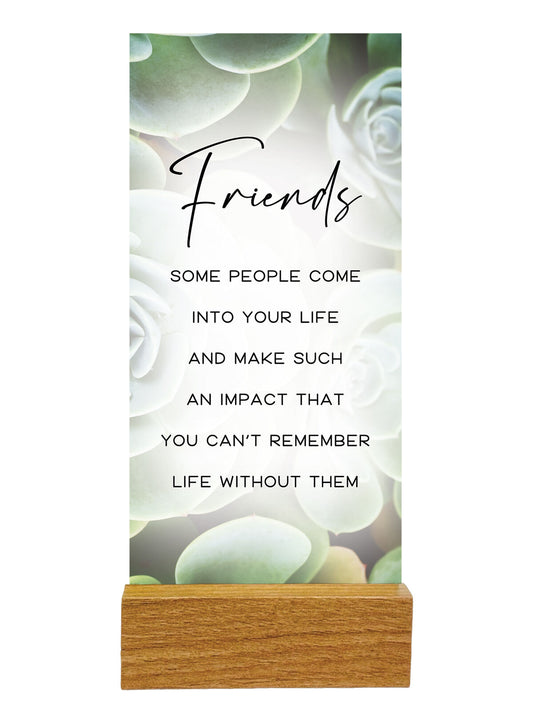 Precious Glass Plaque w/Stand - Friends