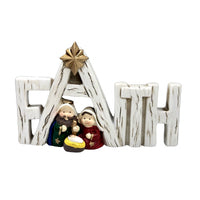 FAITH NATIVITY KIDDIE SCENCE SIZE: 105 X 70MM - RESIN