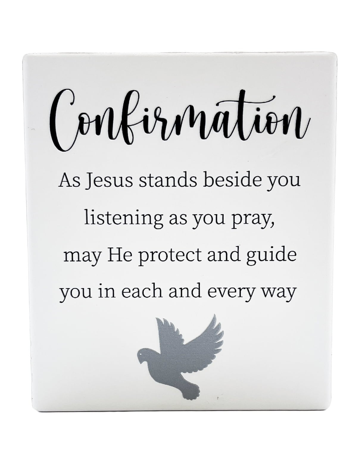 Infinity Ceramic Plaque - Confirmation ,A beautiful porcelain plaque with etched inspiratinal message.  Measures 140mm x 120mm.  Can be Hanging or Standing - Gift Boxed.