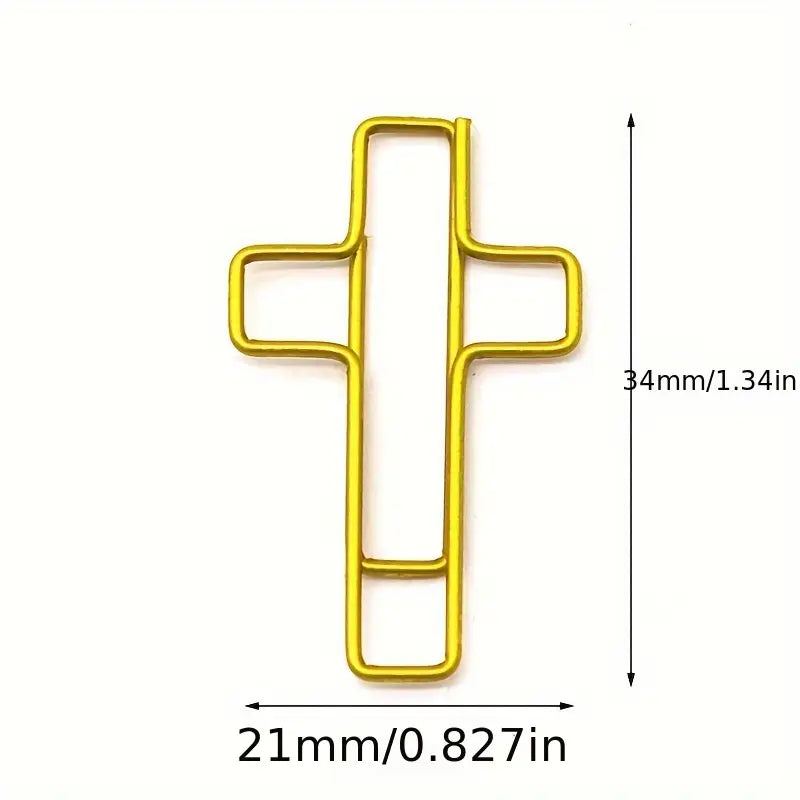 Cross Paper Clips -s Assorted Colours in steel set of 6