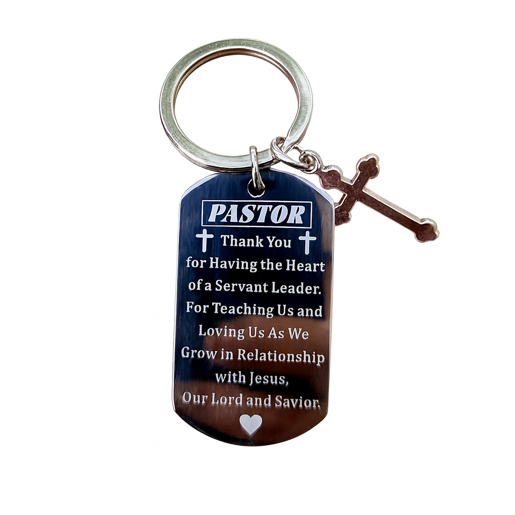 Pastor Appreciation Keychain -Stainless Steel