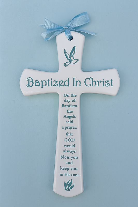 Baptism Cross for Boys -Blue