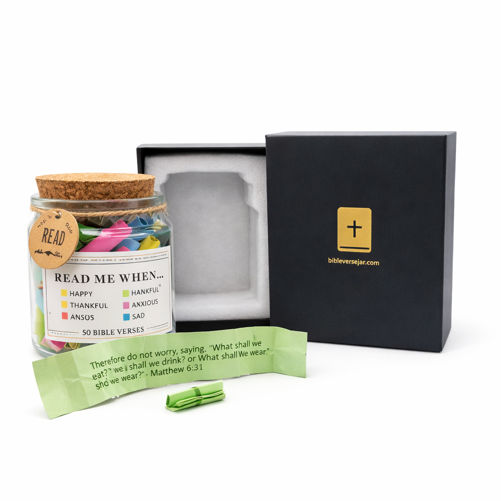 Bible Verse Hope Jar – Colour-Coded Scripture Cards Gift Set (Boxed)