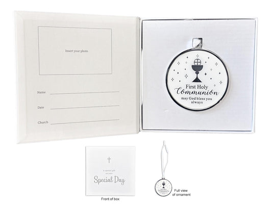 First Holy Communion Ornament in Gift Box – Keepsake Hanging Decoration
