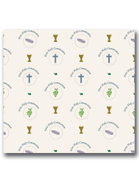 First Holy Communion Wrapping Paper – Chalice & Cross Design (680 x 490mm)