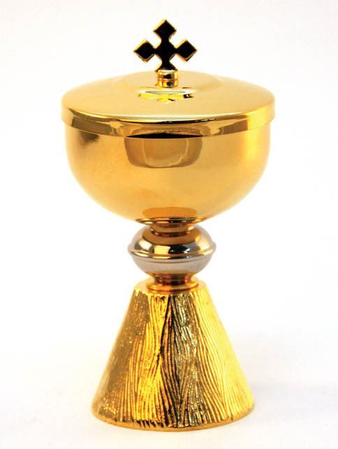 Ciborium Gold Patterned Dia 65mm H 130mm Base 13cm