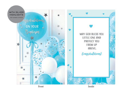 Card - Baptism Blue