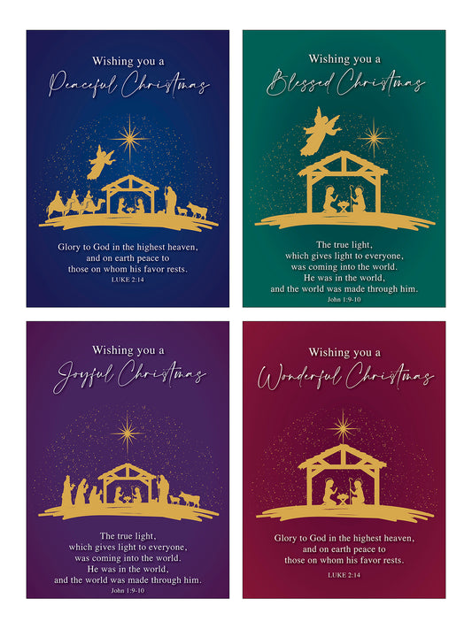 Christmas Budget Religious Cards-2 of each design x 8 cards