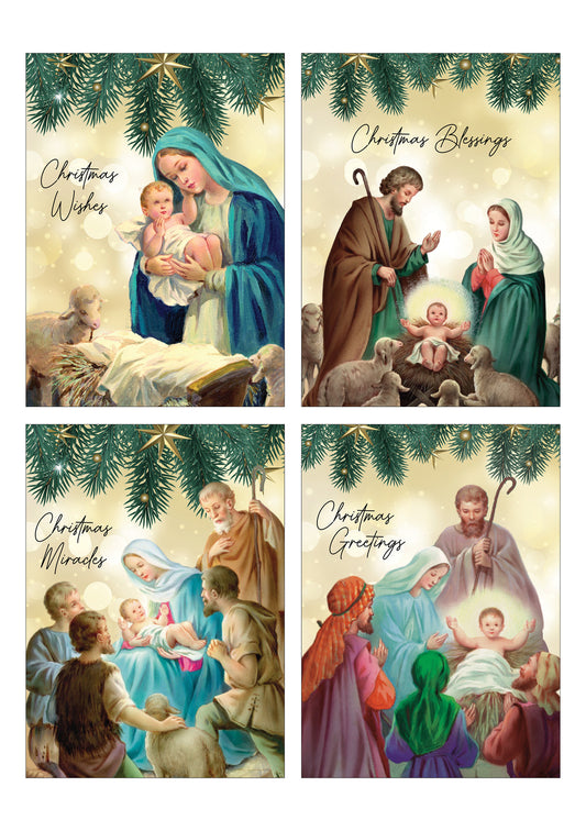 Christmas Budget Religious Cards-2 designs x8 cards