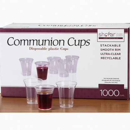Communion Cups Disposable Recyclable for Church (Box Of 1000) H -3.5cm- Dia 3cm