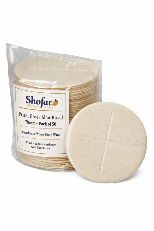 Priest Wafer 70mm – Pack of 50 (Altar Bread, Priest Size Host)