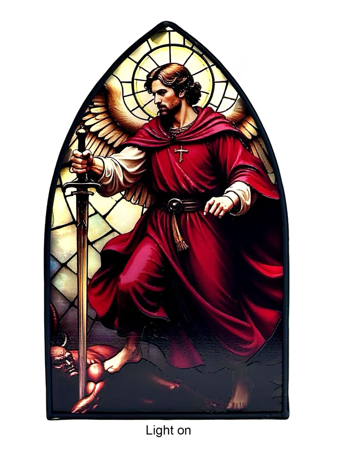 Divine Series LED Plaque - St Michael-130 x 210 x 40mm