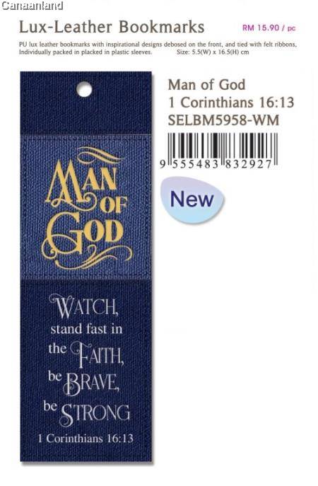 Man of God Lux-Leather Bookmark - 1 Corinthians 16:13