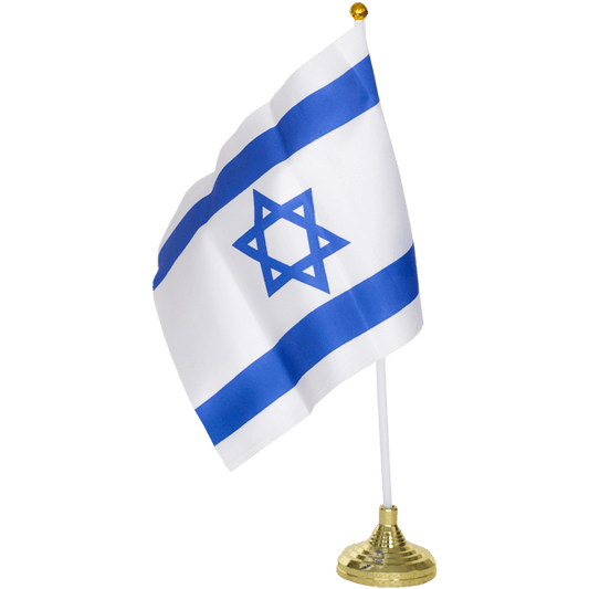 Flag of Israel with Table Stand Israel Flag with Table Stand. 11.1/2 x 7.1/2 inches / 30 x 19 cm