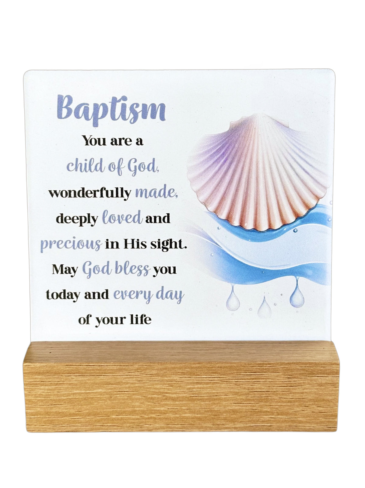 Fleur Ceramic Plaque - Baptism
