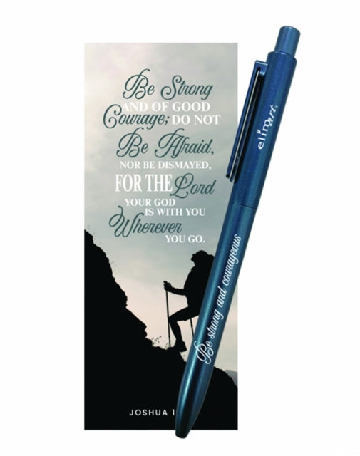 Gel Pens with Bookmarks Gifts Set - Be strong and courageous