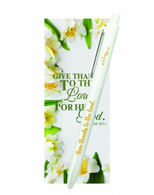 Gel Pens With Bookmarks Gifts Set - Give thanks to The Lord