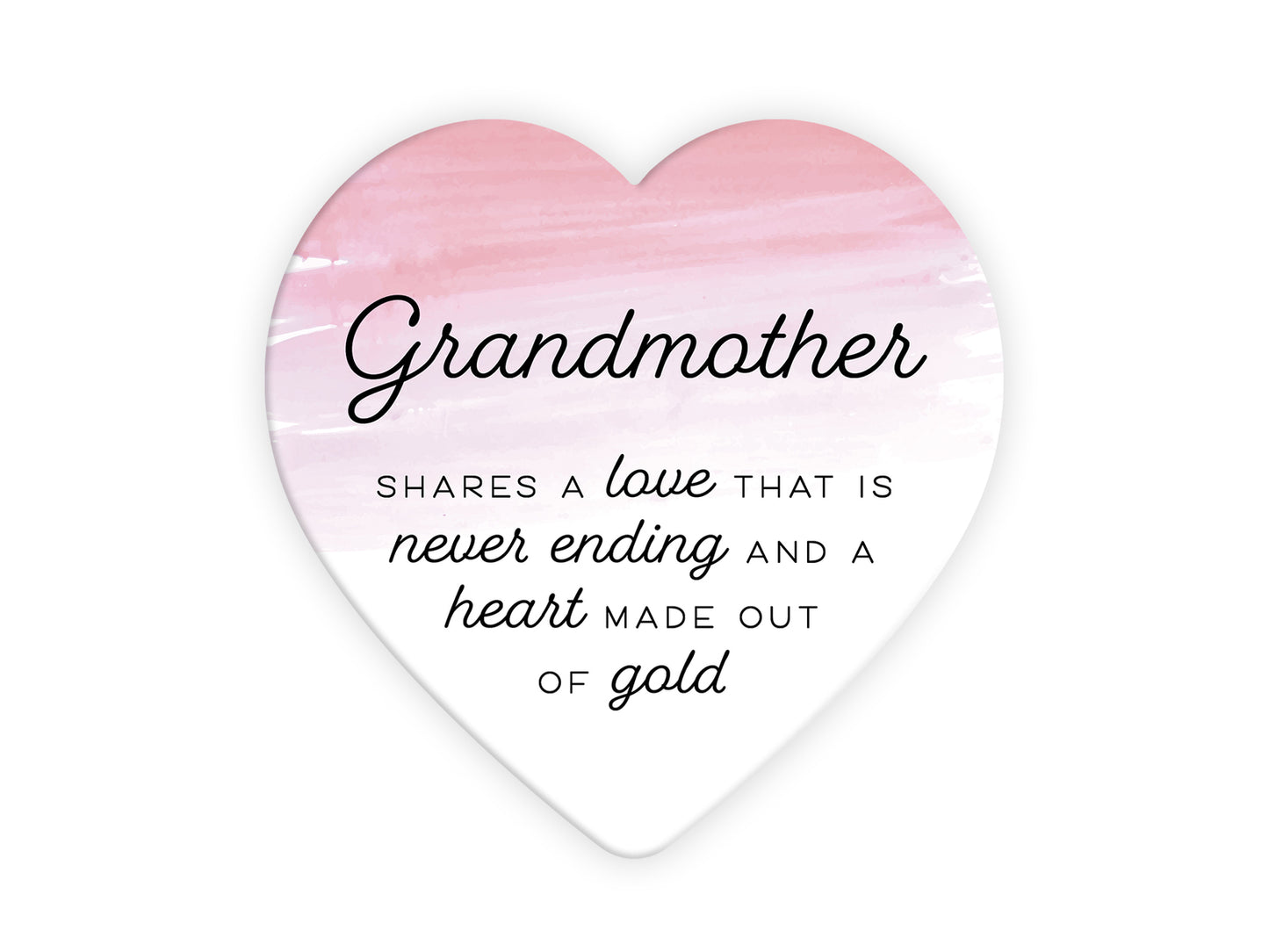 Heart Shape Ceramic Coaster – Grandmother | Shares A Love That Is Never Ending and A Heart Made Out Of Gold