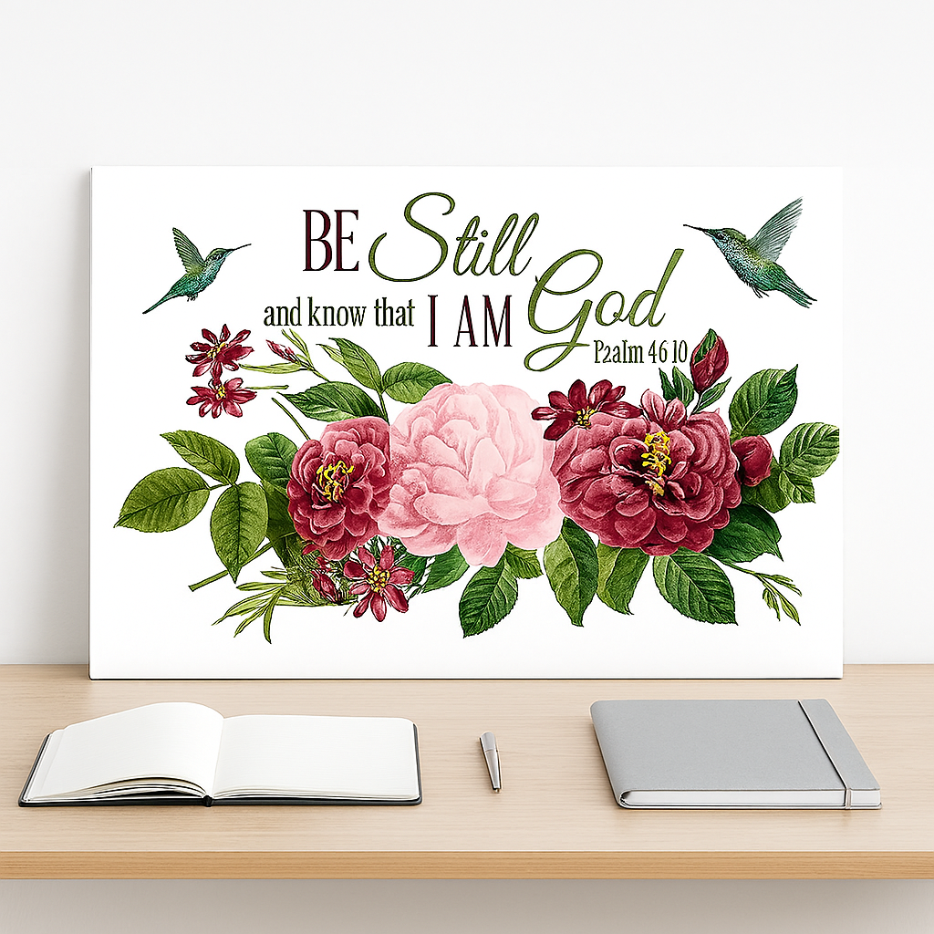 Canvas Wall Art - "Be Still and Know that I Am God" (Psalm 46:5)